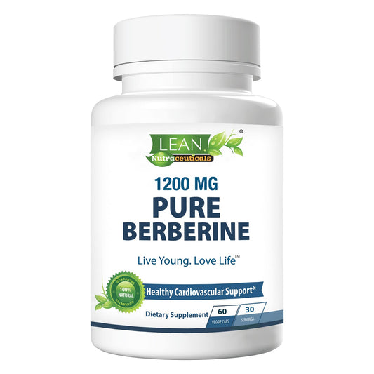 pure berberine HCL 1200mg supplement for blood sugar support natural herbal remedy for heart health 