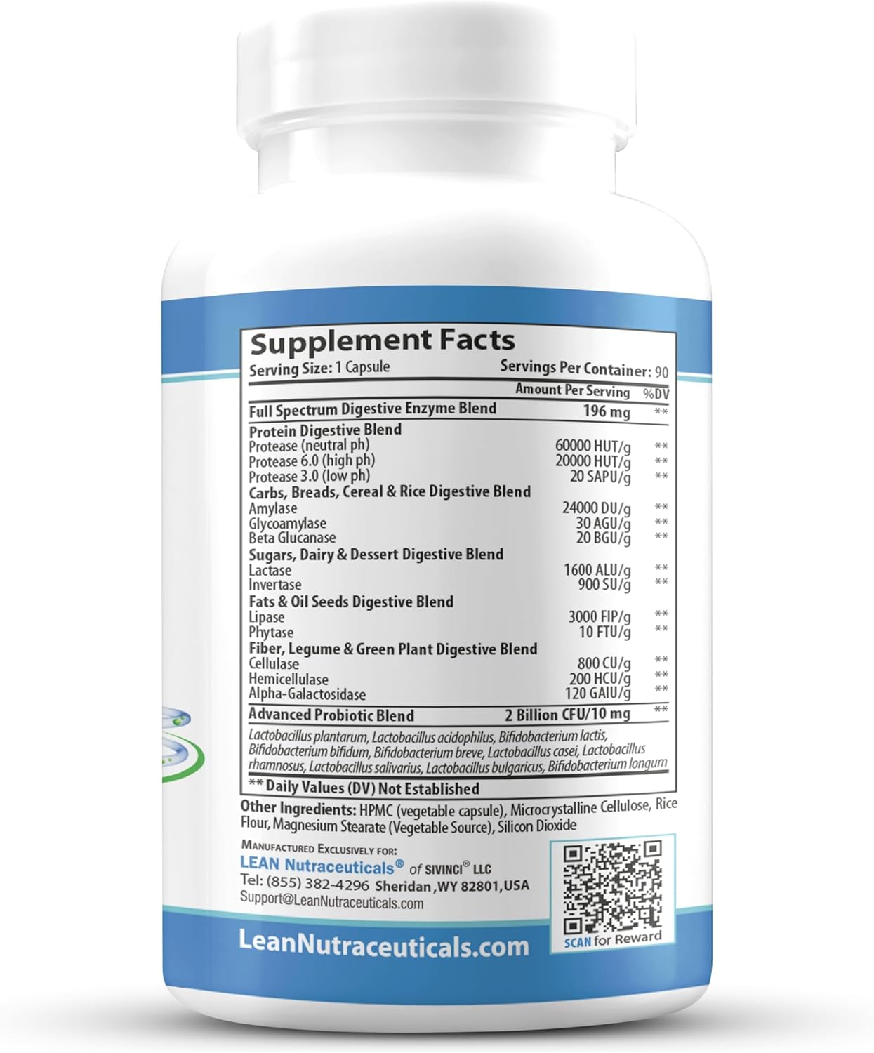 MD Certified Digestive Enzyme Supplements Plus 2 Billion Probiotics Plant Based Scientifically Formulated with 13 Enzymes