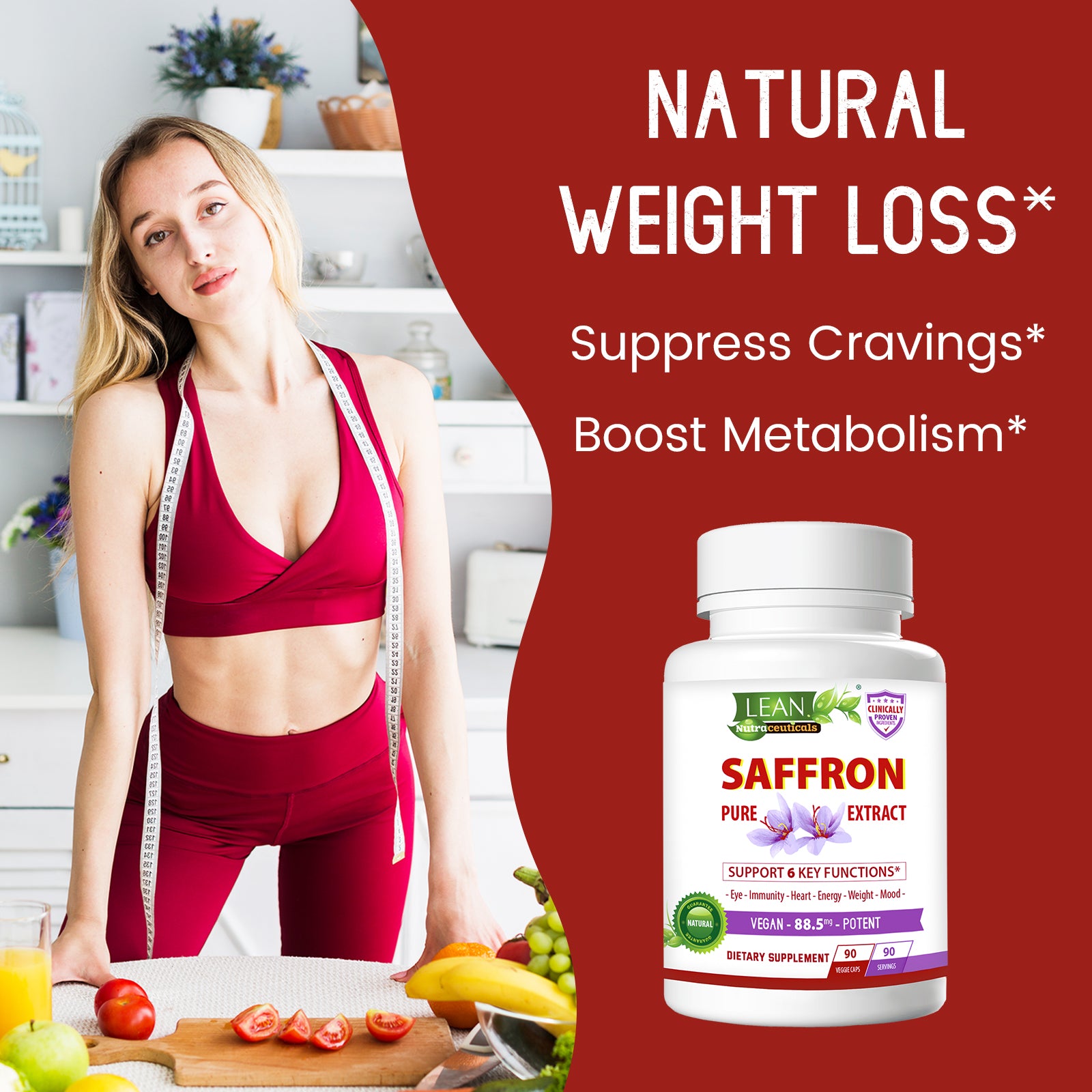 One Popular Natural Weight Loss Herb Saffron Pure Extract  Can Suppress Cravings Boost Metabolism and Burn Fat for Men and Women