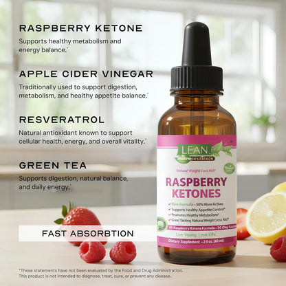 Liquid Raspberry Ketones Drops For Weight Managment and Fat Burning