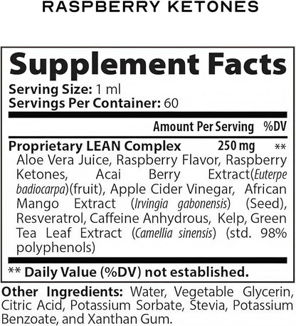 Liquid Raspberry Ketones Drops For Weight Managment and Fat Burning