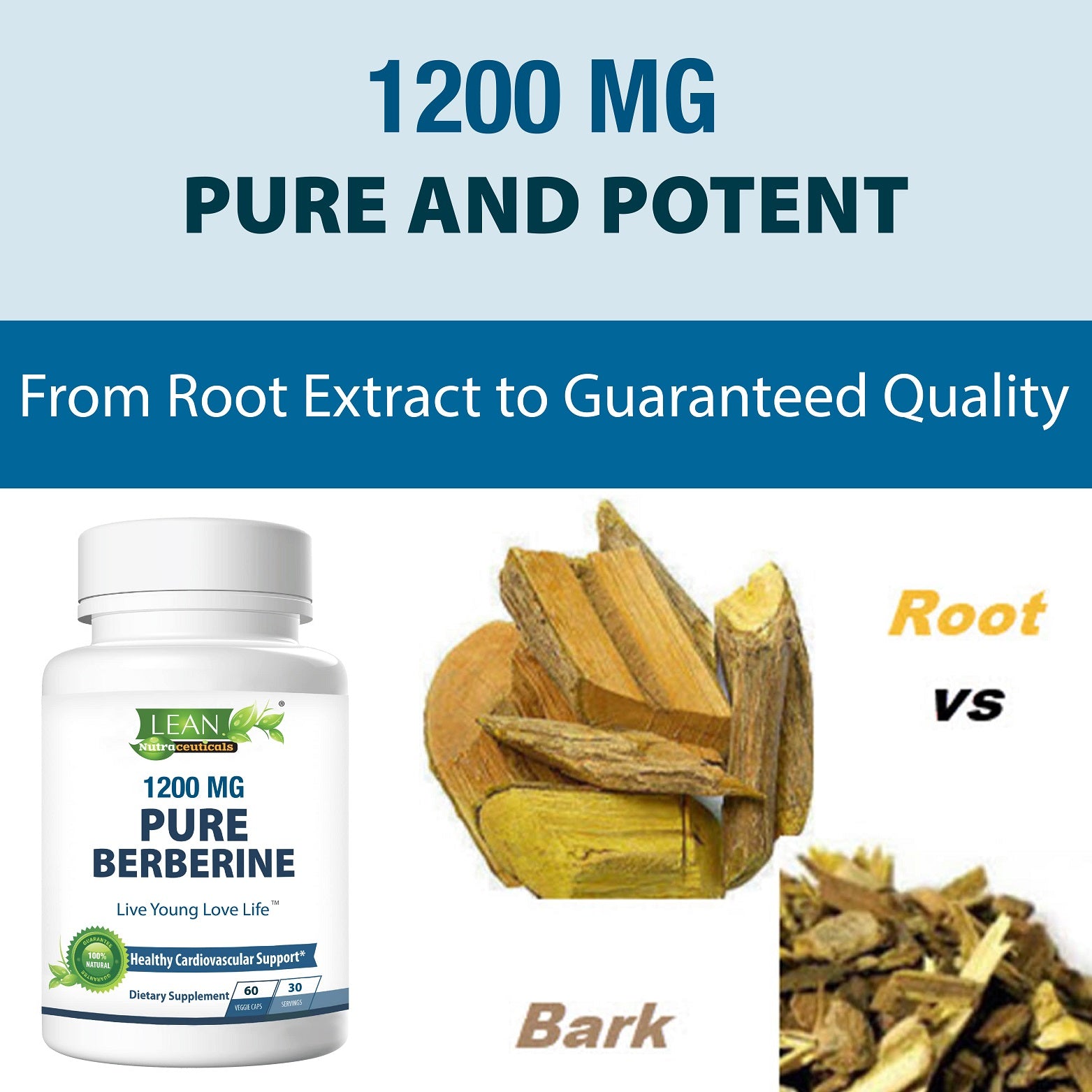 1200mg pure potent berberine supplement from root extract for lower blood sugar levels and heart health while aging or becoming overweight 