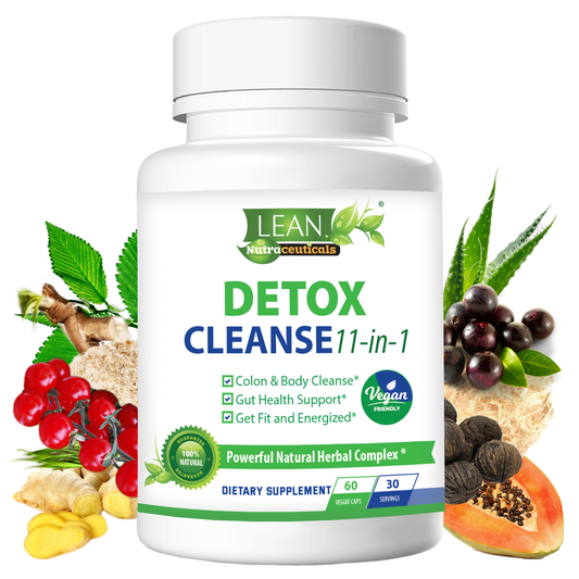 detox cleanse 11-in-1 dietary supplement for colon and body cleanse gut health support and weight loss made in USA