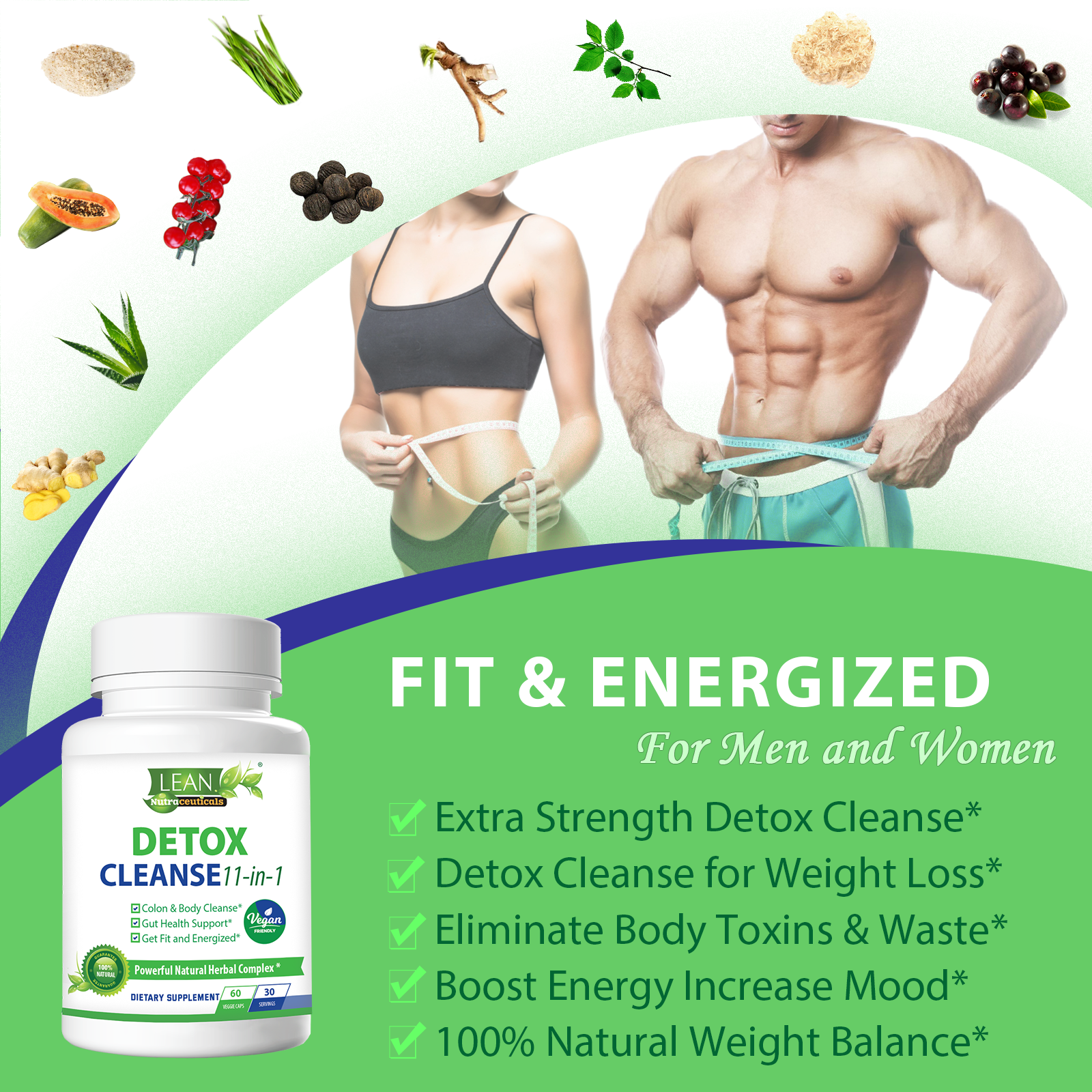 extra strength detox cleanse for weight loss to eliminate body toxins and waste boost energy increase mood 100% natural weight balance for men women