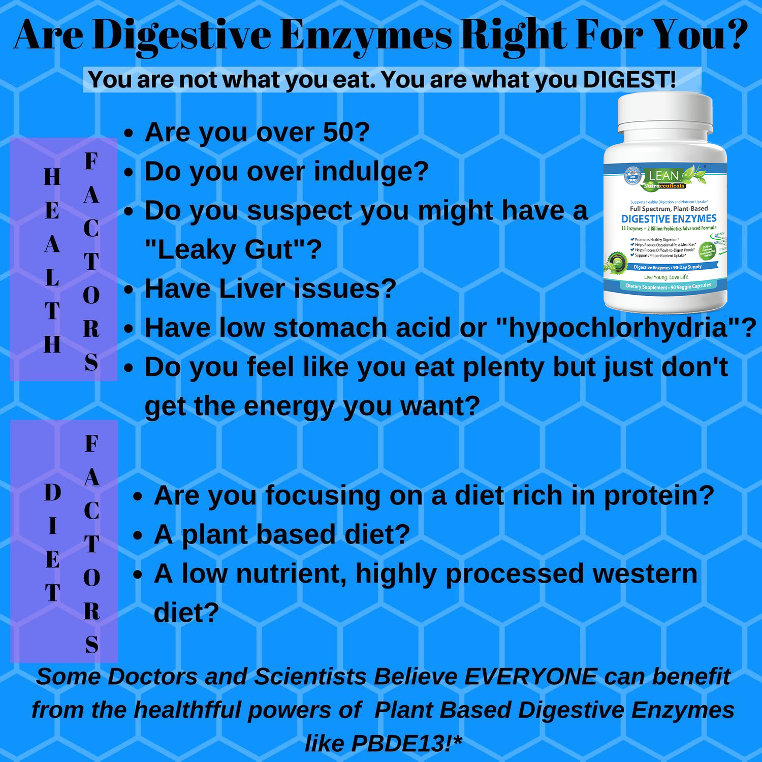 enzymes to resolve over eating leaky gut liver disease stomach acid hypochlorhydria lack of energy aging issues 