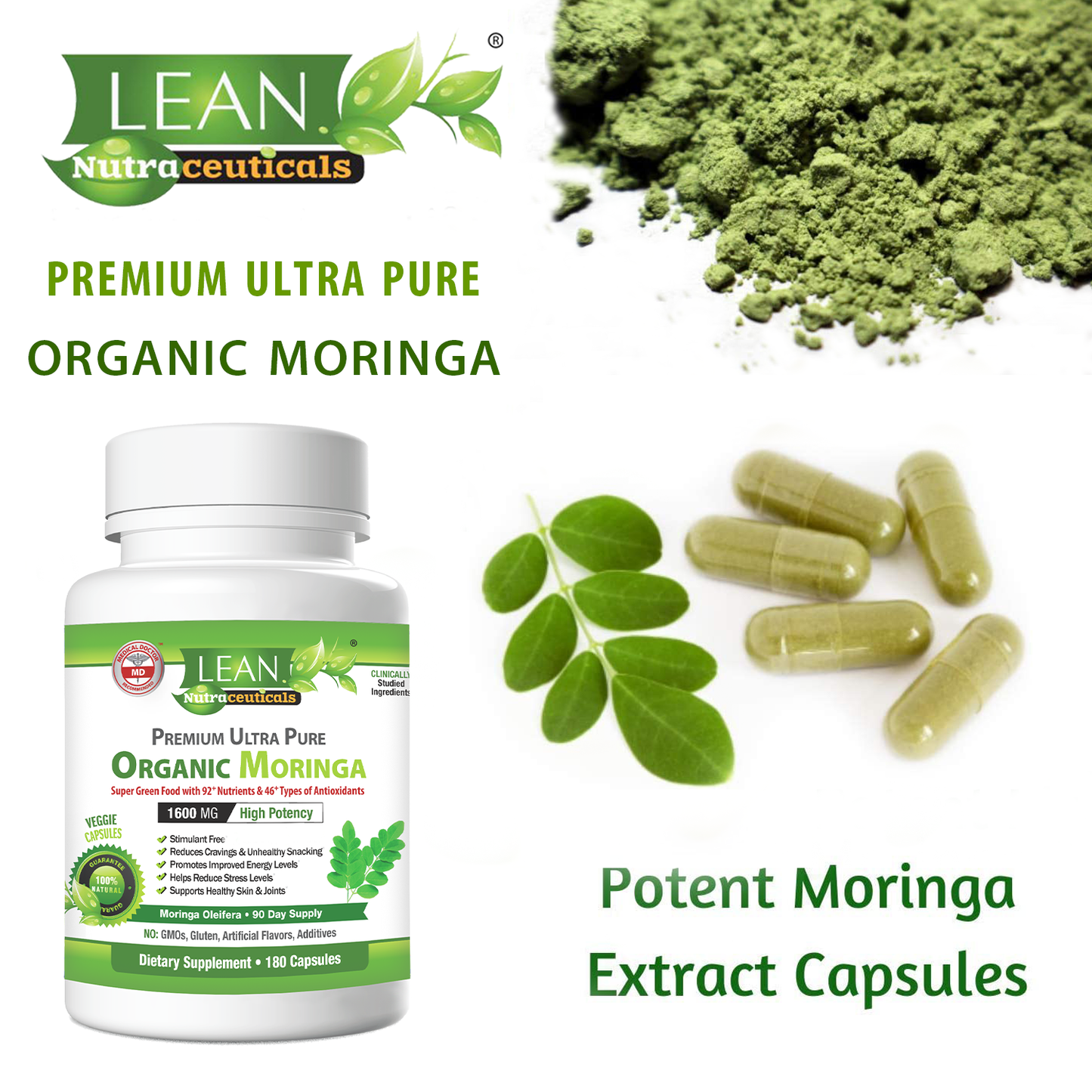 [Premium Quality 100% Pure Nutritional Supplements For Men & Women, Made in USA]-LEAN Nutraceuticals ™