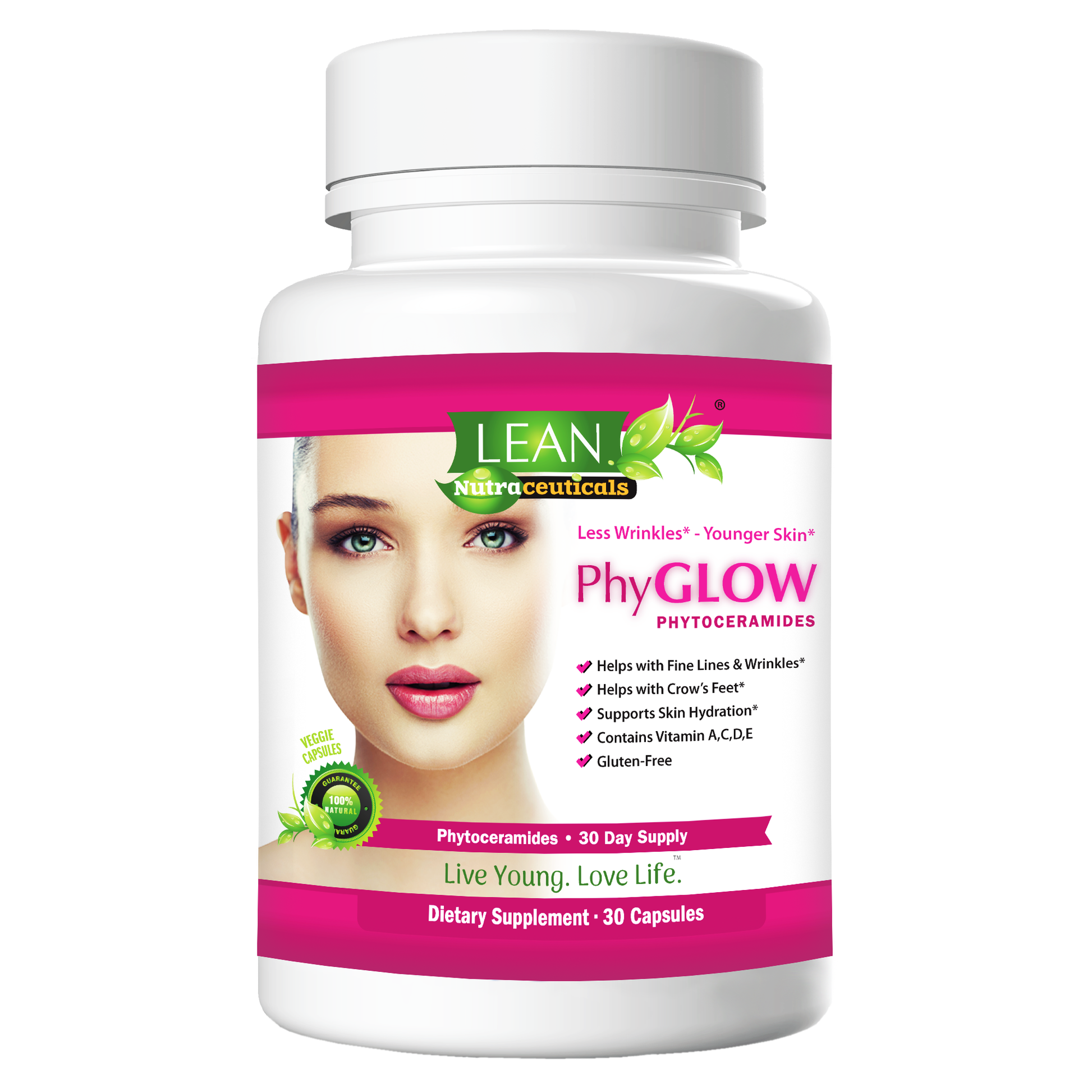 Phytoceramides Ceramide Supplement to Remove Wrinkles Fine Lines Crow's Feet and Aging Signs Naturally from Inside Out for Men and Women